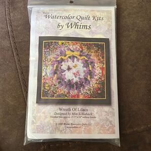 Watercolor Quilt Kit By Whims‎ "Wreath of Lilacs"